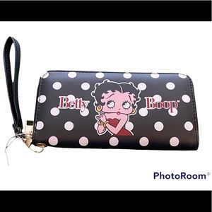NWT•Betty Boop Black Cell Phone Wallet/Wristlet